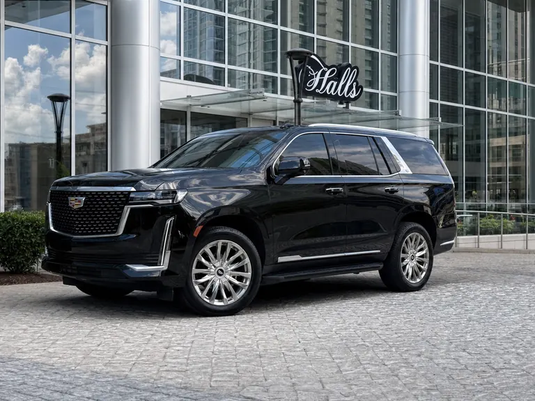 Black Cadillac Escalade outside a downtown Nashville restaurant