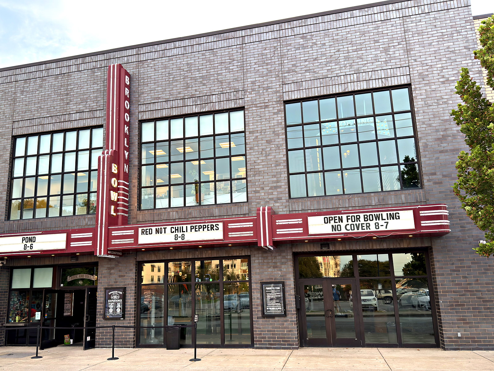 Brooklyn Bowl Nashville marquee at 925 3rd Avenue North in Germantown