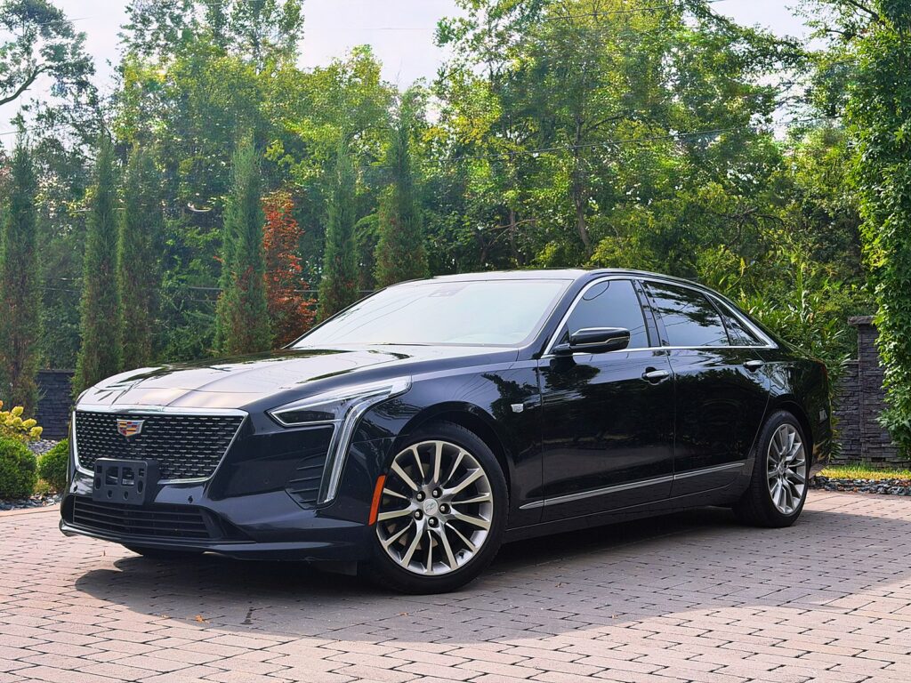 Cadillac CT6 sedan viewed from the front and side.