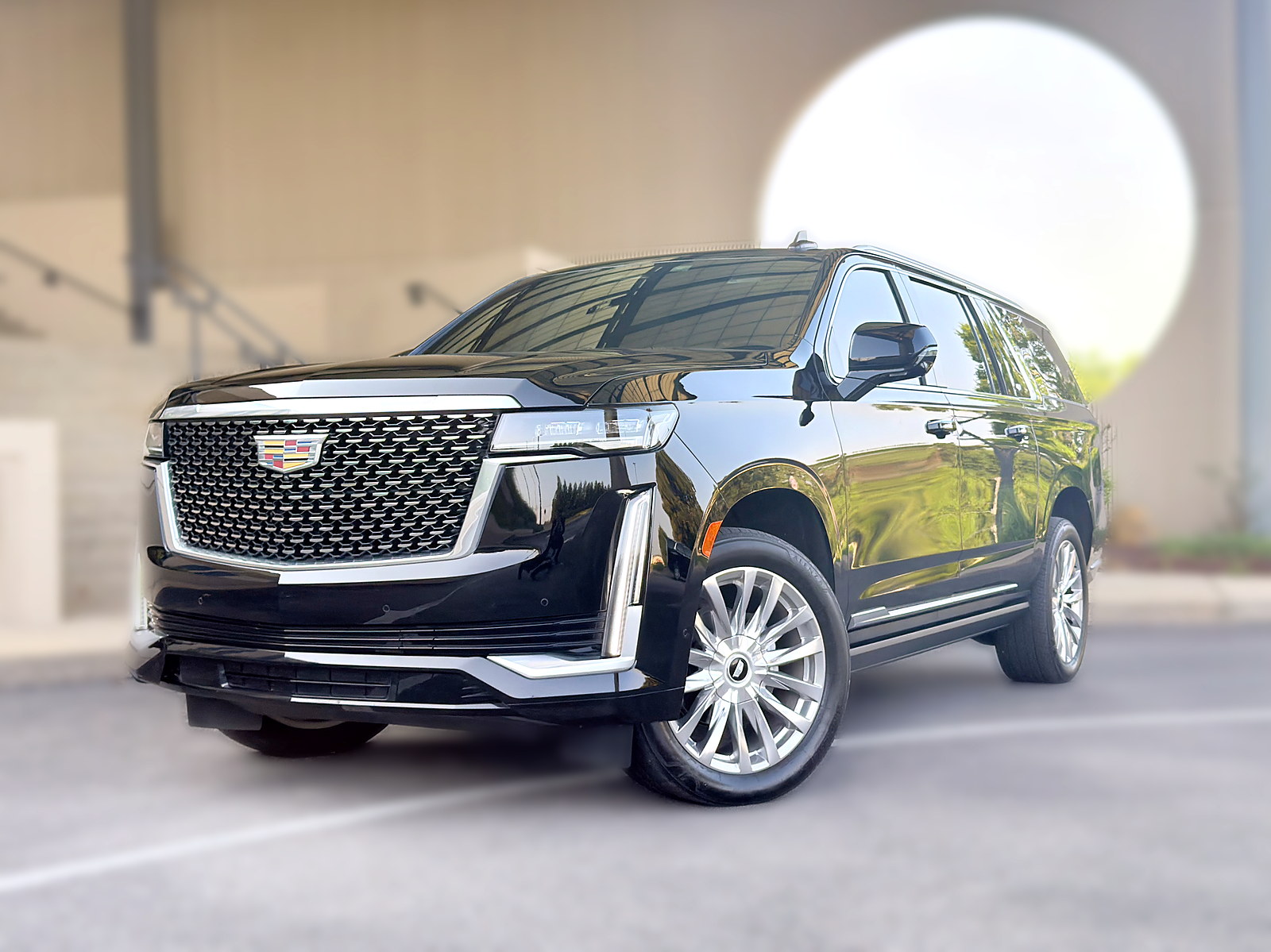 Black Cadillac Escalade ESV operated by Lazaro for My Nashville Driver