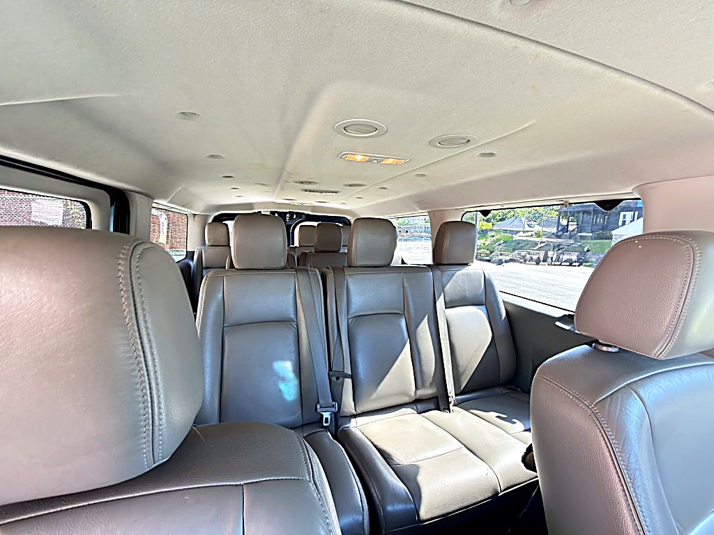 Leather seating inside the executive passenger van — Nashville group transportation