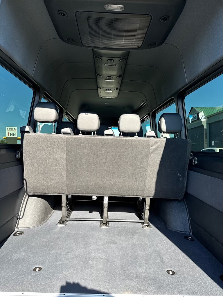 Actual rear luggage area behind the Passenger Sprinter’s last seat row.